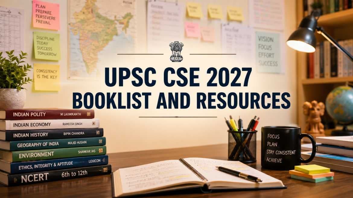 UPSC CSE 2027 Booklist: Best Books for Prelims & Mains